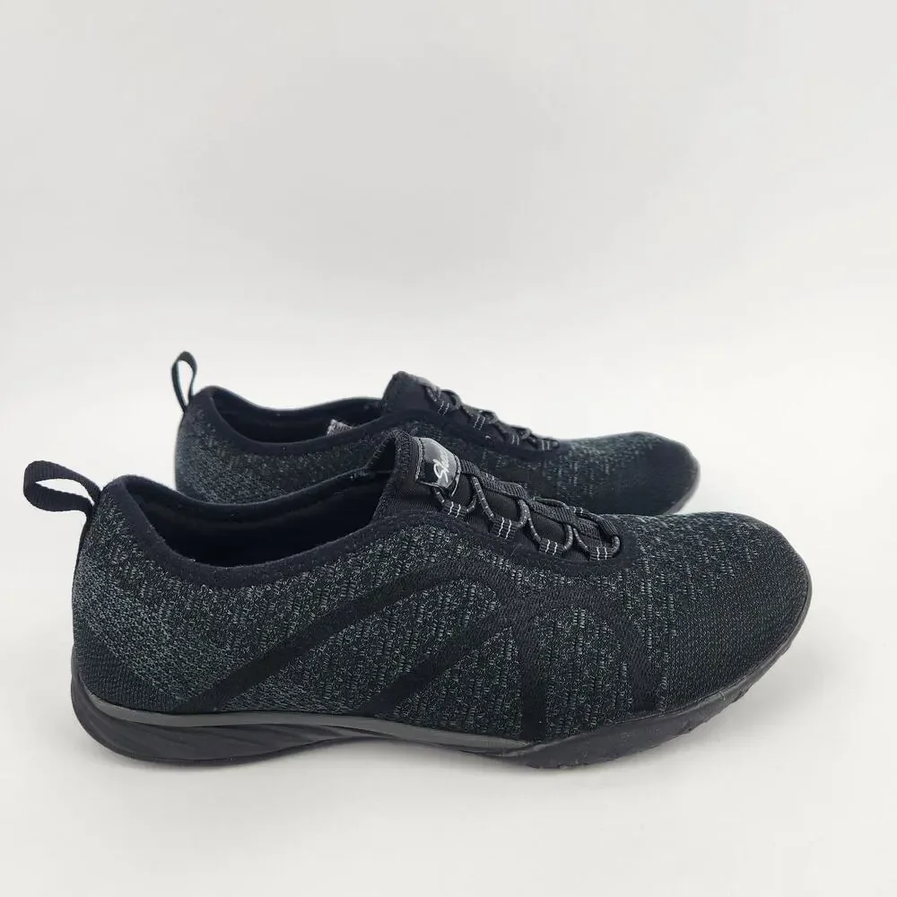 Skechers Relaxed Fit Air-Cooled Memory Foam Black Running Shoes 23028 US 8.5 B#1